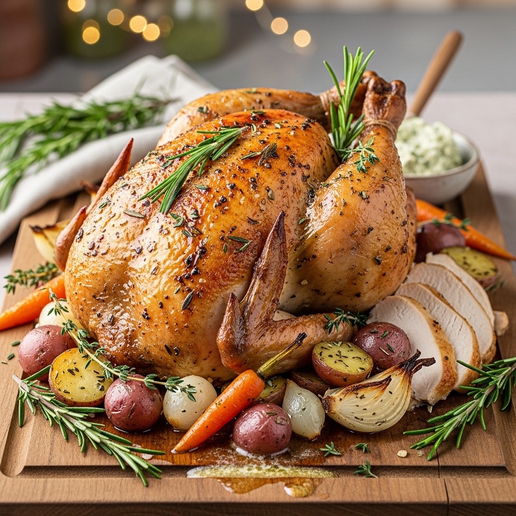 How To Prepare Classic Herb Butter Roast Chicken