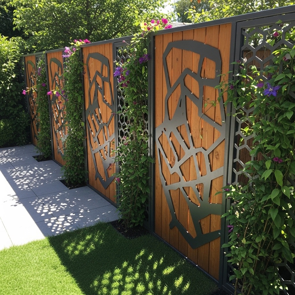 9 Fence landscaping Ideas