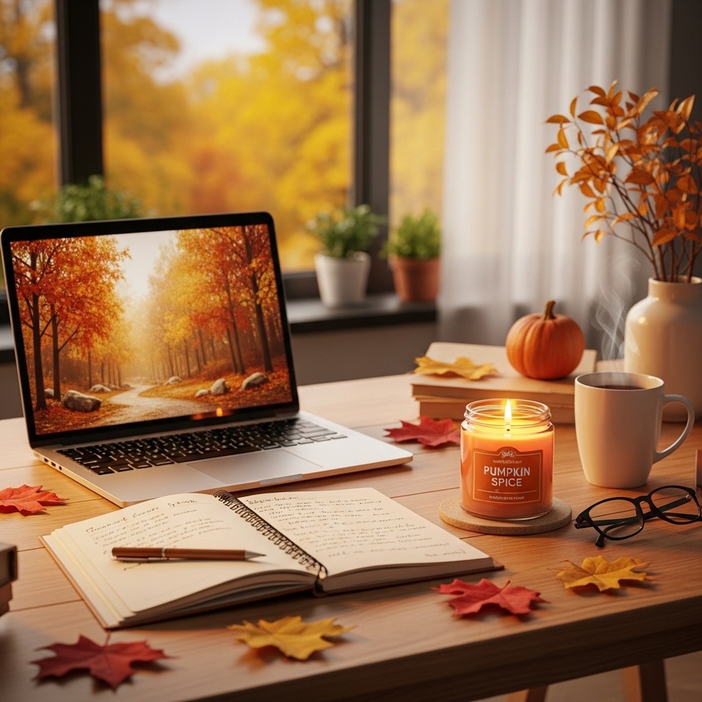 9 Simple fall office decorations for desks