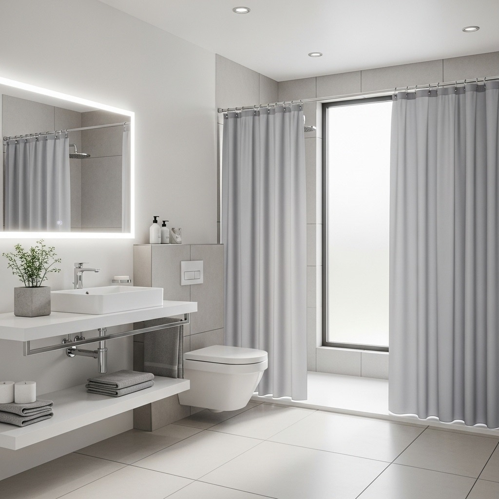12 Stunning bathroom curtain ideas