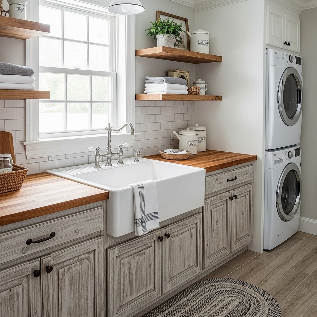 12 Rustic farmhouse laundry room ideas