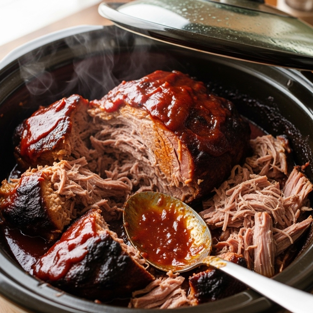 Crockpot Boston Button with BBQ Sauce