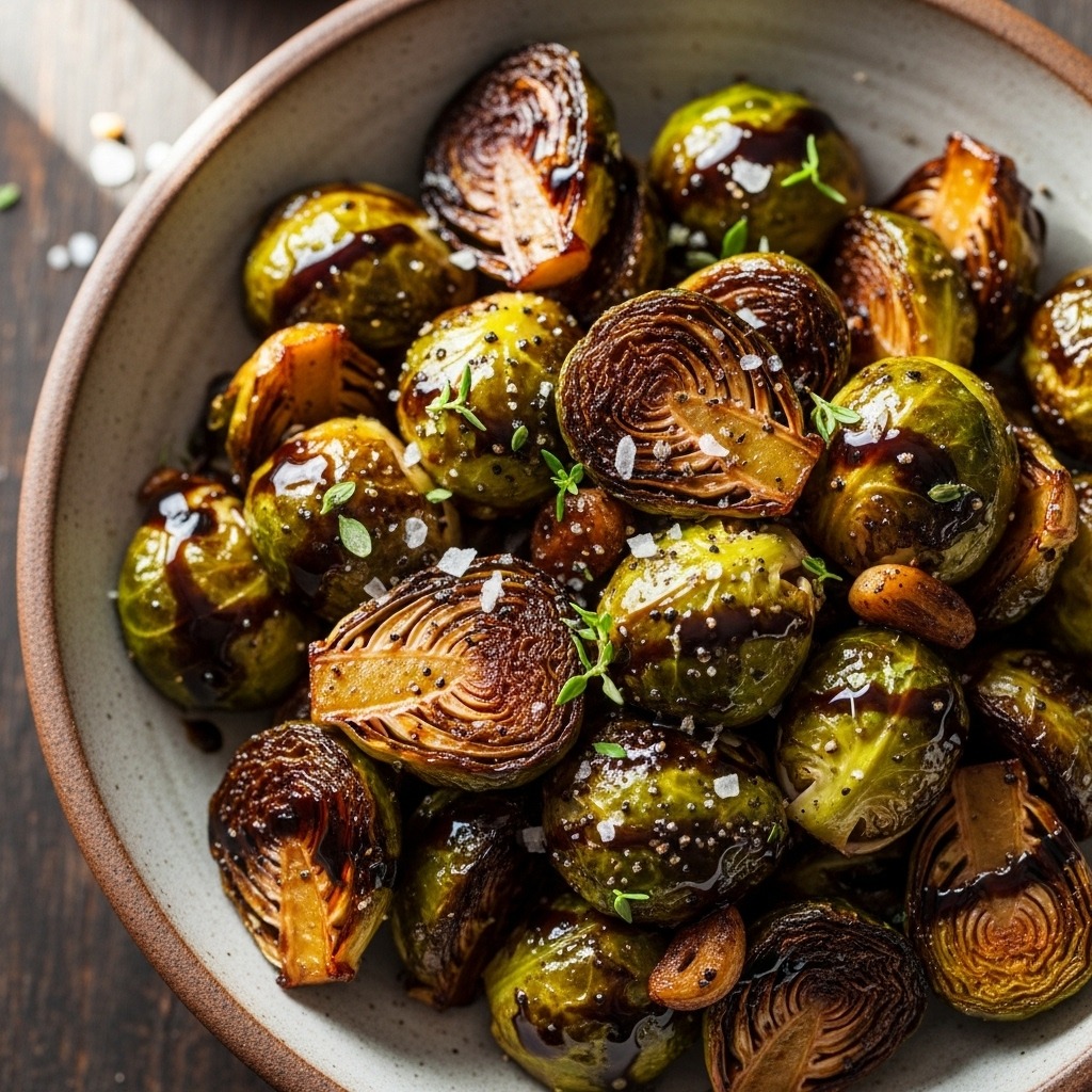 Roasted Brussels Sprouts with Balsamic Glaze Recipe