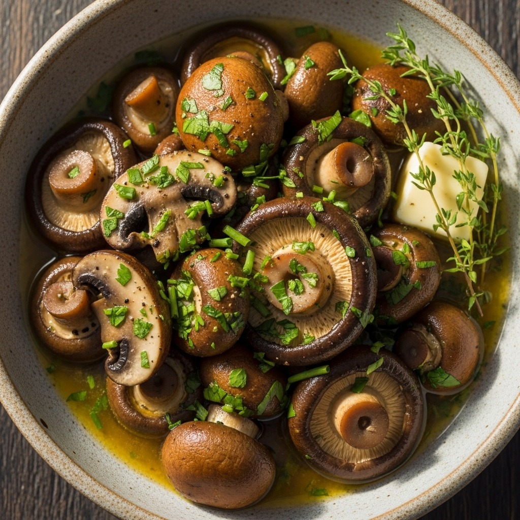 Buttery Mushrooms with Herbs Recipe