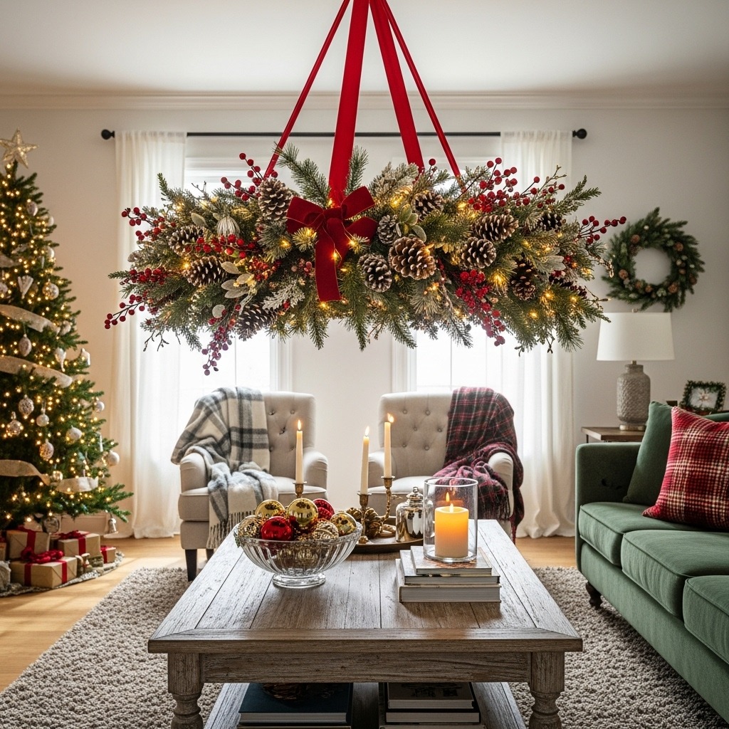 12 hanging christmas decor ideas for living room