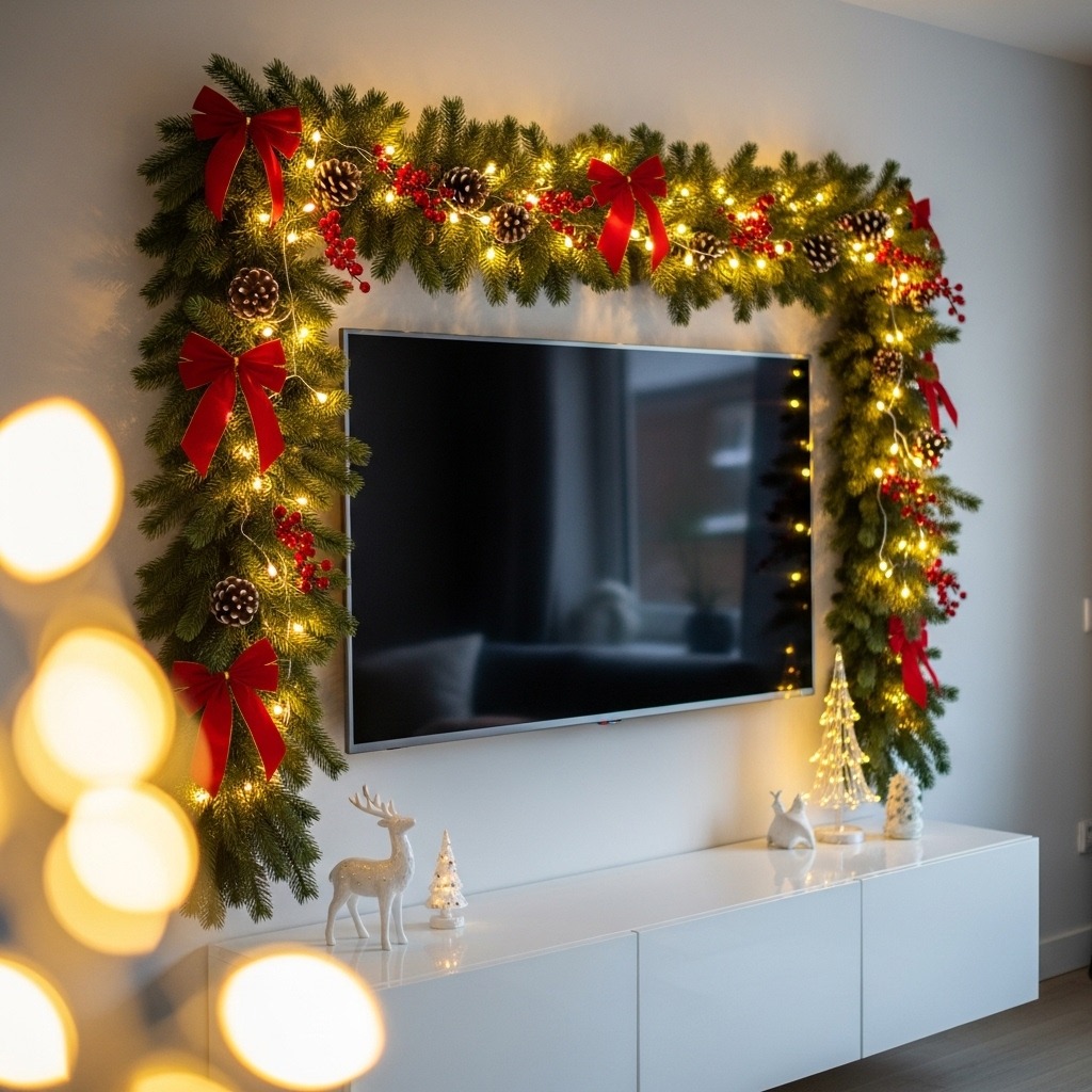 12 Christmas Decor Ideas for Living Room TV