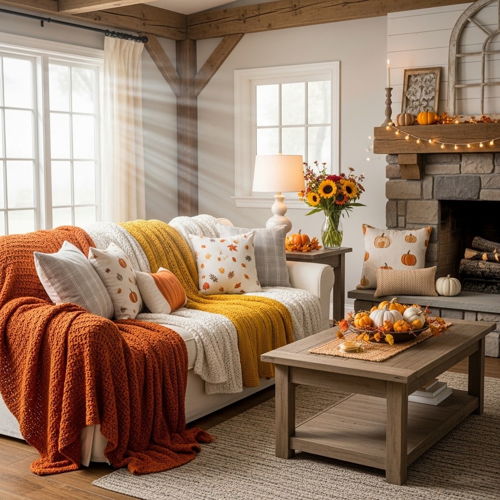 14 Thanksgiving Living Room Decor Ideas to Create a Warm and Inviting Space