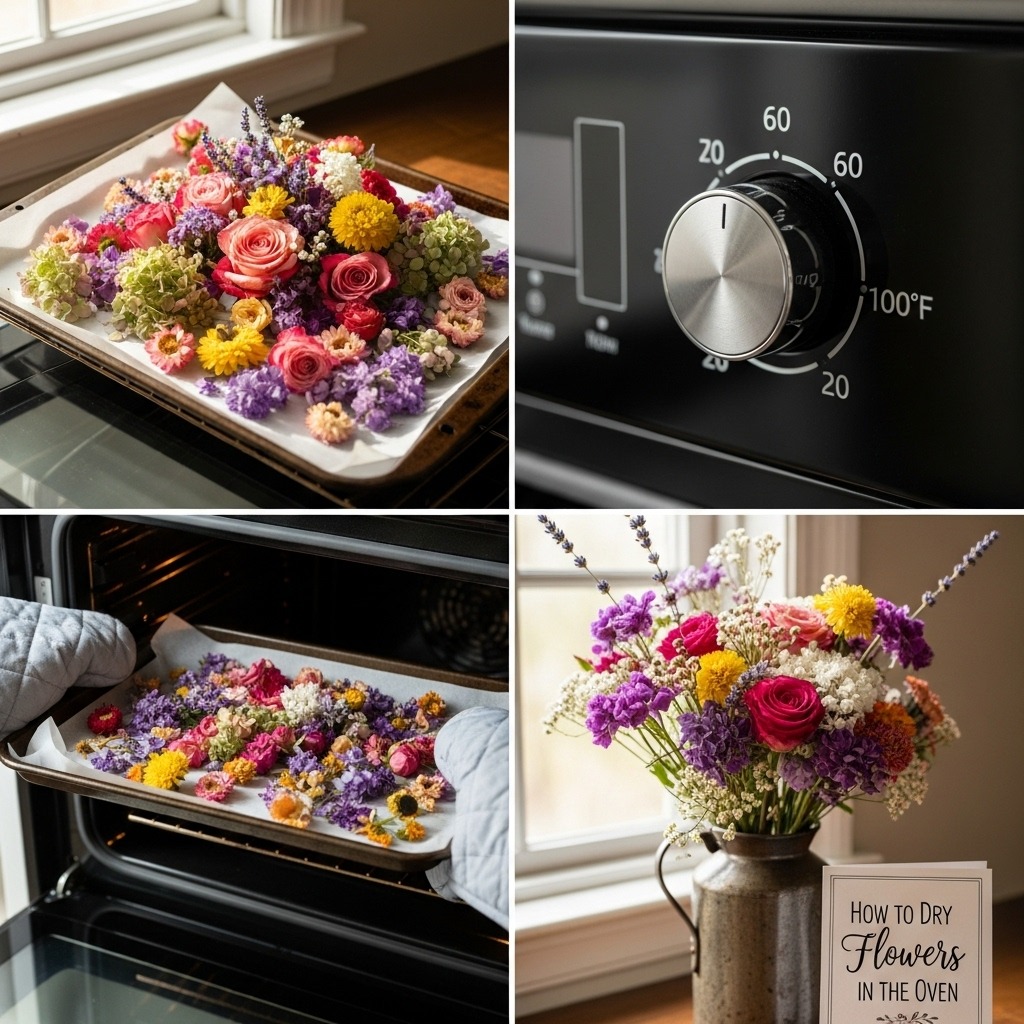 How to dry flowers in the oven