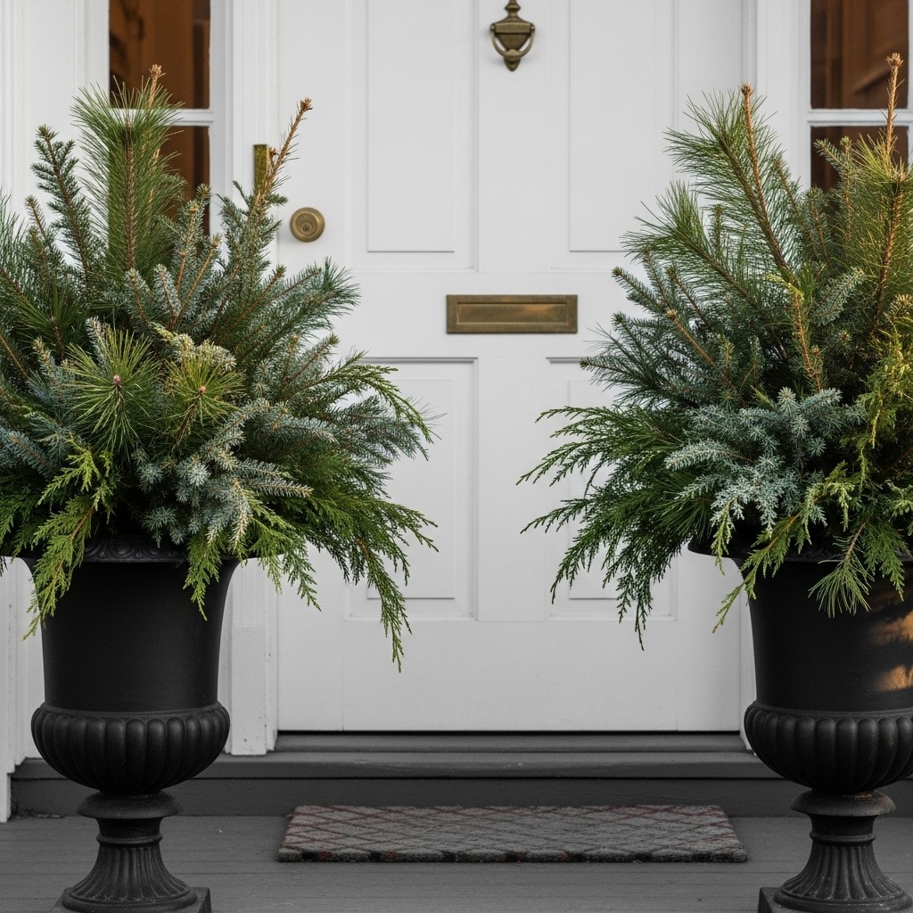 14 Winter planters front porches outdoor
