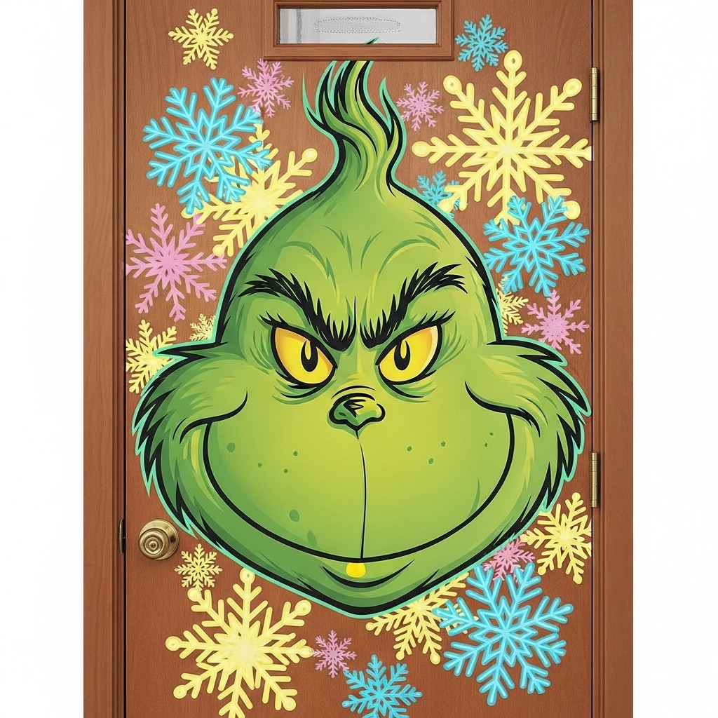 14 Winter door decorations classroom grinch