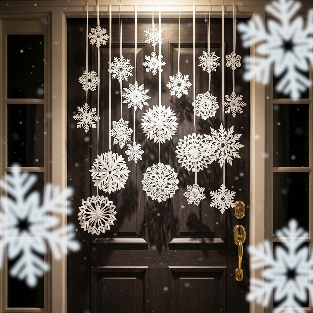 14 DIY Winter Wonderland Decorations for Your Door