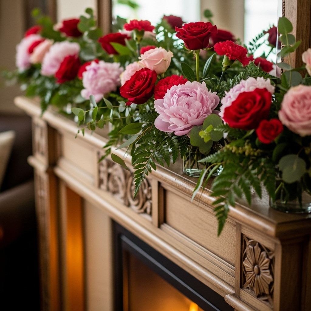 15 Valentine’s Decorations for Home Mantel Ideas