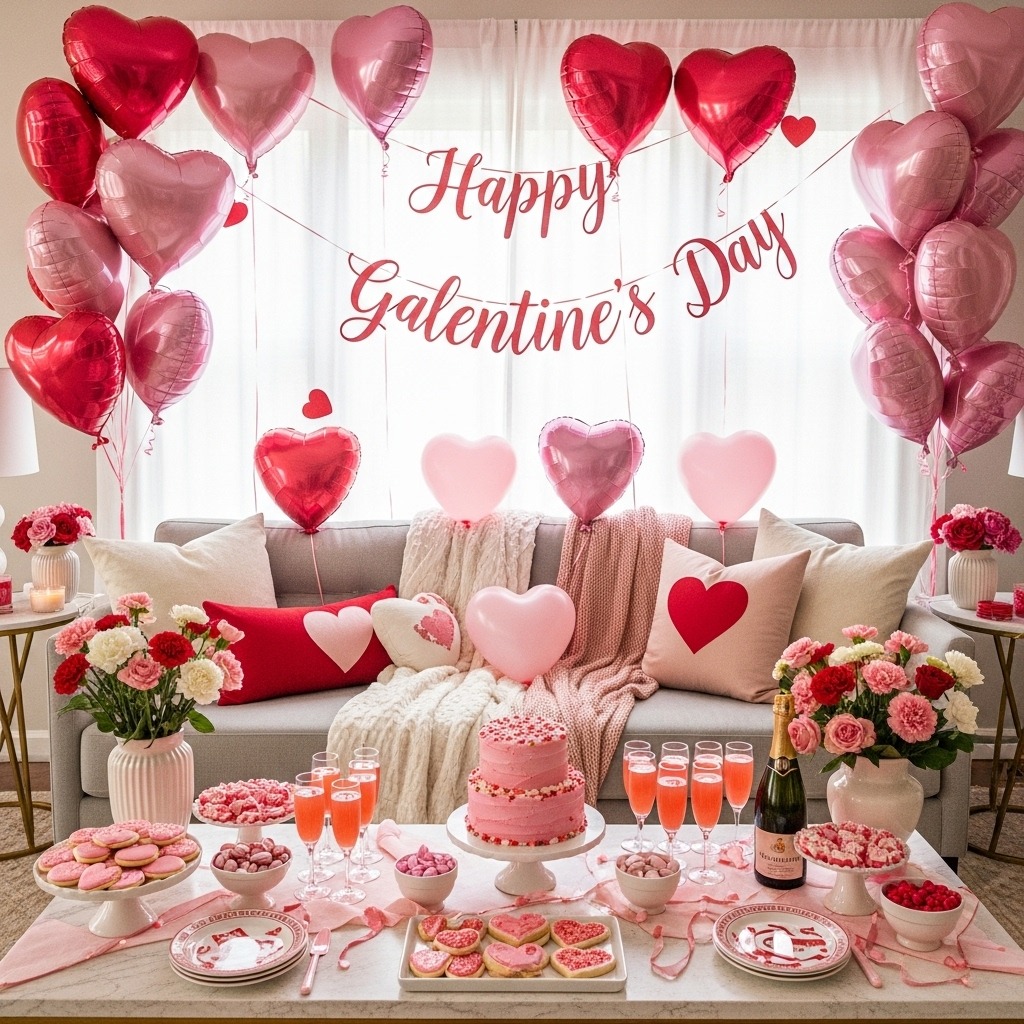 12 Galentine’s home party setup ideas