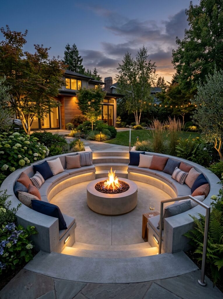 14 Sunken Fire Pit With Seating Dimensions